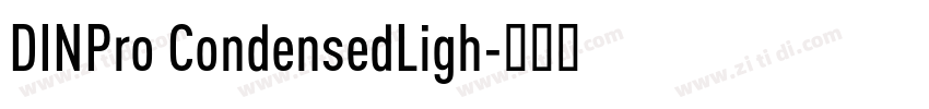 DINPro CondensedLigh字体转换